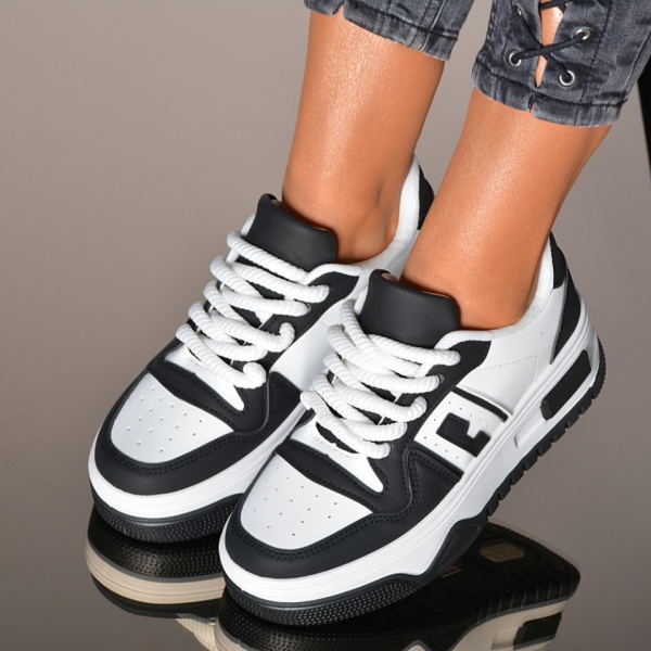 Adidasi Dama Nemo Alb/Negru- Need 4 Shoes