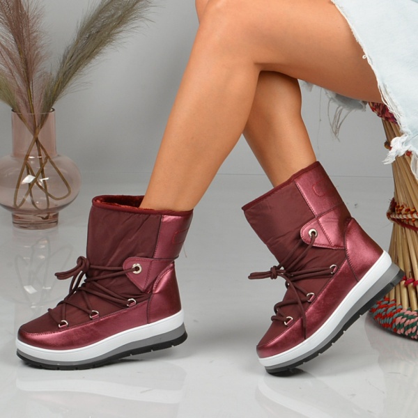 Cizme Dama Imblanite Snow 2 Wine - Need 4 Shoes