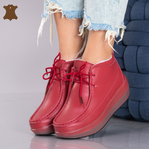 Ghete Dama Imblanite Piele Naturala Tokyo Rosi - Need 4 Shoes