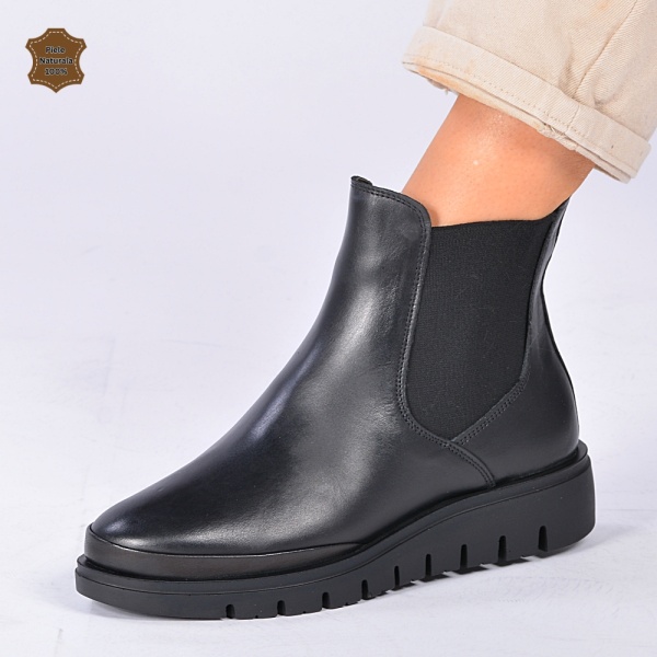 Ghete Dama Piele Naturala Lizzy Negre