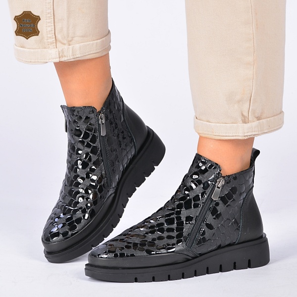 Ghete Dama Piele Naturala Maya 2 Negre
