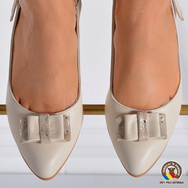 Pantofi cu toc Piele Naturala Arezzo 2 Bej - Need 4 Shoes