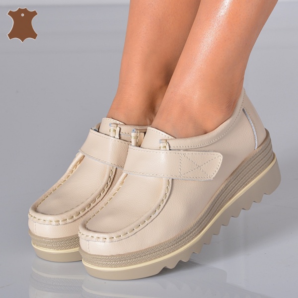 Pantofi Dama Piele Naturala Corso 5 Bej- Need 4 Shoes