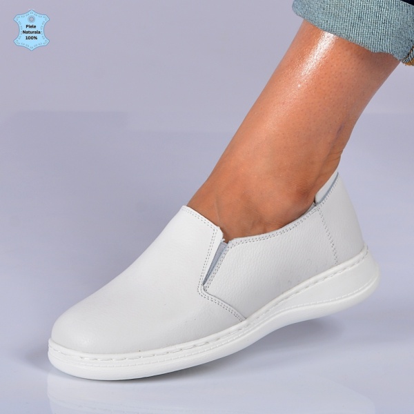 Pantofi Dama Piele Naturala Dana 2 Albi- Need 4 Shoes