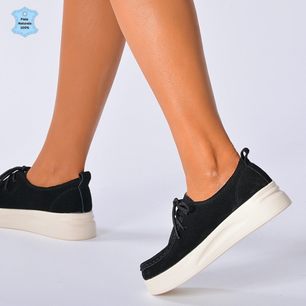 Pantofi Dama Piele Naturala Marllen Negri - Need 4 Shoes