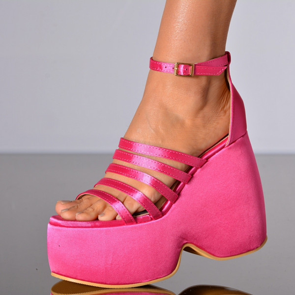 Sandale Cu Platforma Mirtys Fuchsia