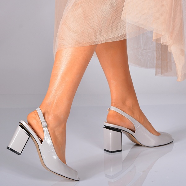 Sandale Dama Cu Toc Bella Gri- Need 4 Shoes