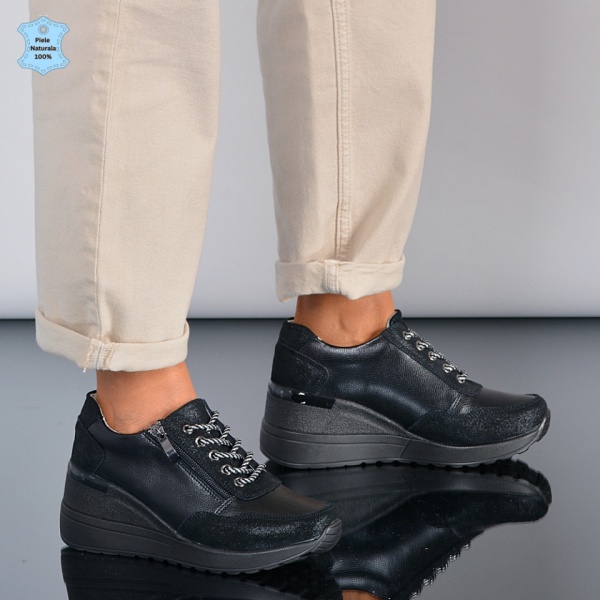 Adidasi Dama Piele Naturala Anaida Negri - Need 4 Shoes