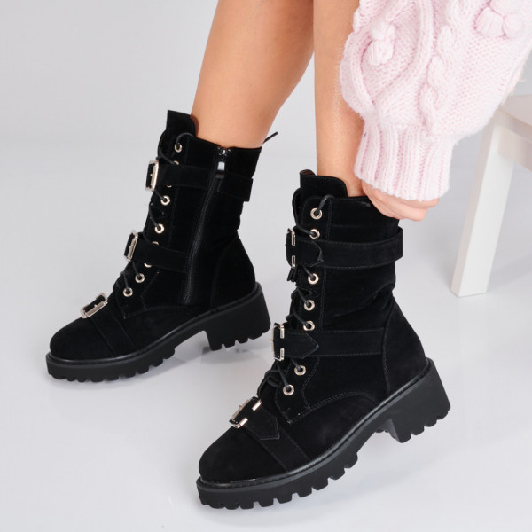 Ghete Dama Imblanite Elvira 2 Negre-Need 4 Shoes