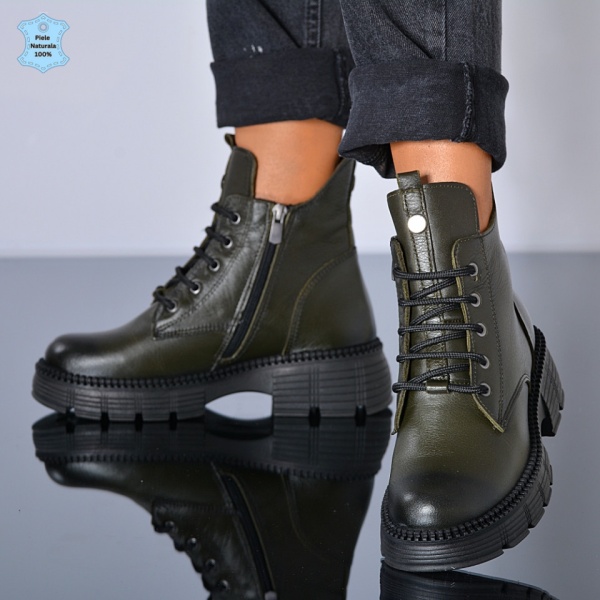 Ghete Dama Piele Naturala Lissa Gun- Need 4 Shoes