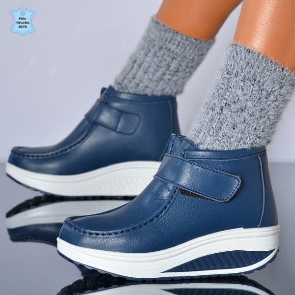 Ghete Dama Piele Naturala Zena Navy