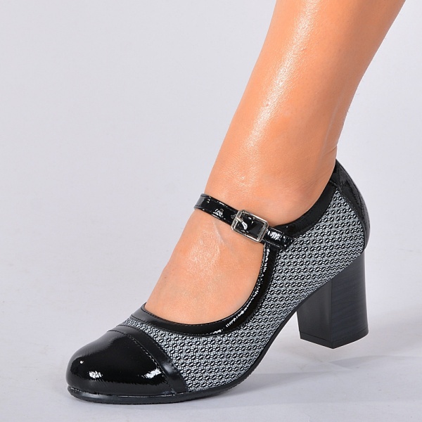 Pantofi Cu Toc Dama Estera 2 Negri