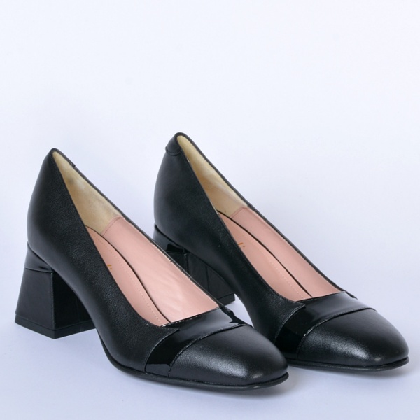 Pantofi Cu Toc Piele Naturala Davina Negri- Need 4 Shoes