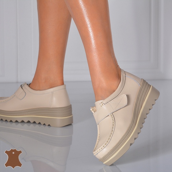 Pantofi Dama Piele Naturala Corso 5 Bej- Need 4 Shoes