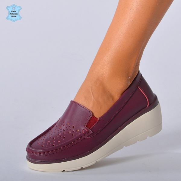 Pantofi Dama Piele Naturala Iuliana Bordo- Need 4 Shoes