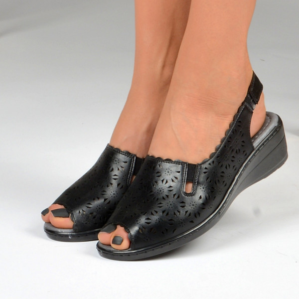 Sandale cu platforma Isabel Negre