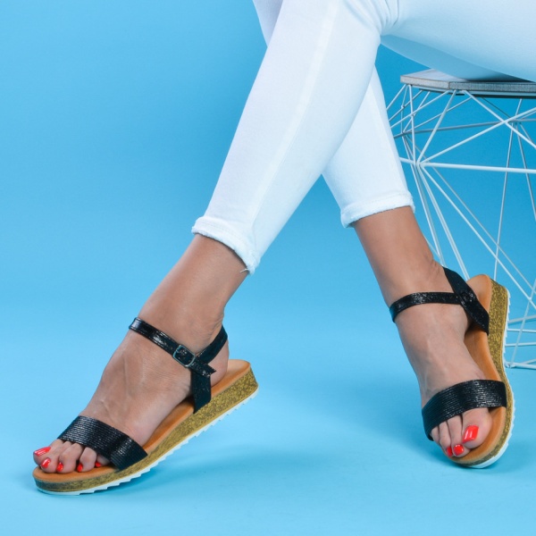 Sandale dama Amelia Negre - Need 4 Shoes