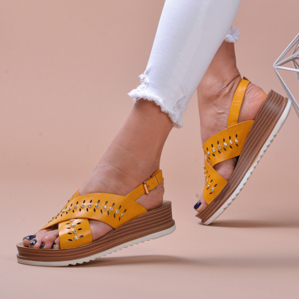 Sandale dama Bake Yellow - Need 4 Shoes