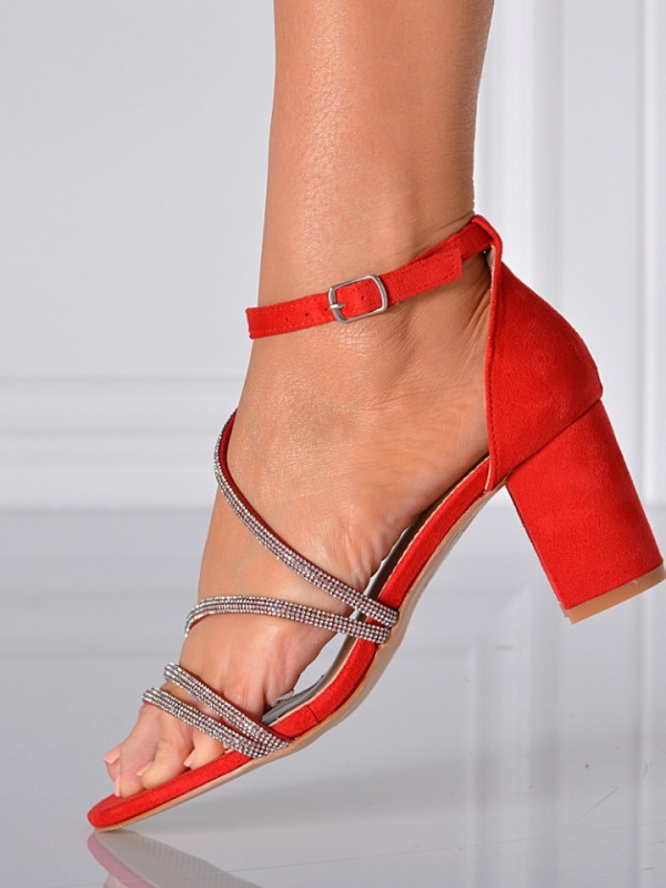 Sandale Dama Cu Toc Cesia  Rosii- Need 4 Shoes
