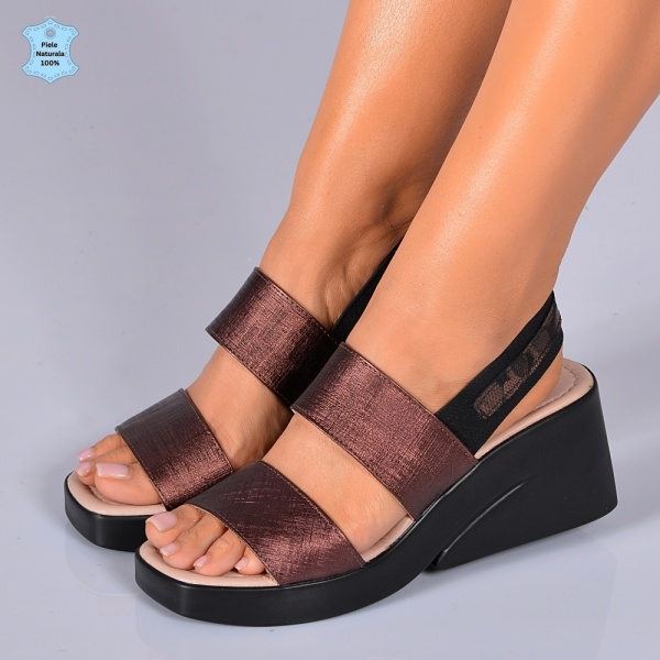 Sandale Piele Naturala Gemma 2 Bordo- Need 4 Shoes