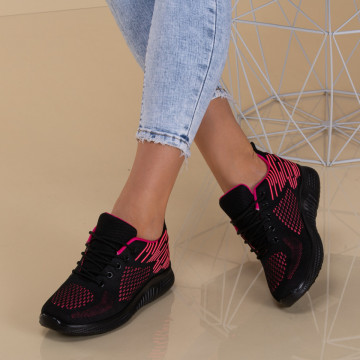 Adidasi dama Amaria Negru/Roz - Need 4 Shoes
