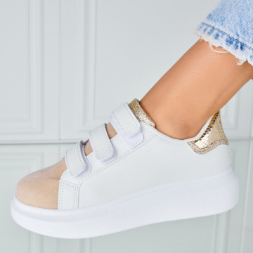 Adidasi Dama Ingrid Alb/Auriu- Need 4 Shoes