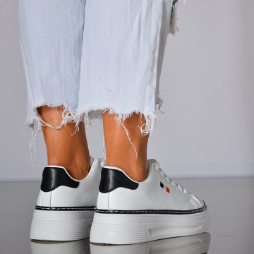 Adidasi Dama Jazz Alb/Negru- Need 4 Shoes