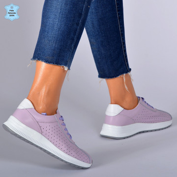 Adidasi Dama Piele Naturala Pamy Lila- Need 4 Shoes
