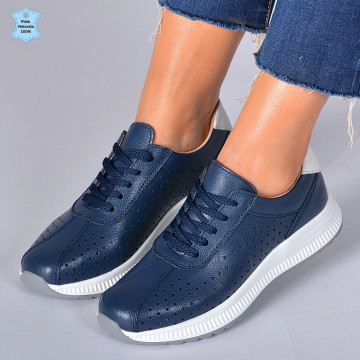 Adidasi Dama Piele Naturala Pamy Navy