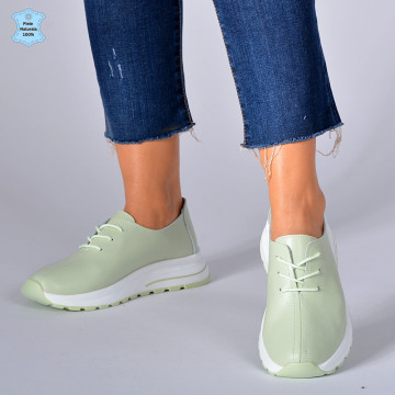 Adidasi Dama Piele Naturala Roua Verzi- Need 4 Shoes