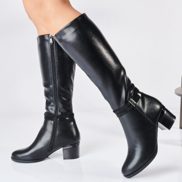 Cizme Dama Imblanite Sisy Negre - Need 4 Shoes