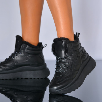 Ghete Dama Imblanite Frank Negre - Need 4 Shoes