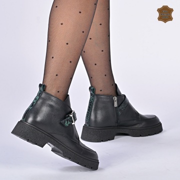 Ghete Dama Piele Naturala Zaria 2 Negre