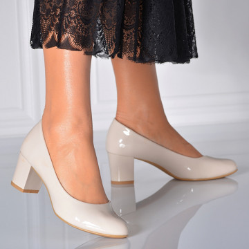 Pantofi Cu Toc Dama Fiona Bej- Need 4 Shoes