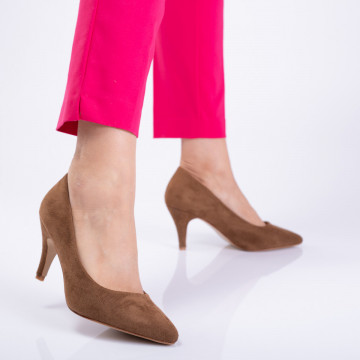 Pantofi Cu Toc Dama Liam Camel- Need 4 Shoes