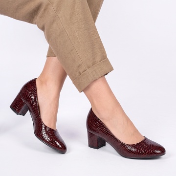 Pantofi Cu Toc Dama Nadine Bordo
