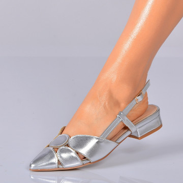 Pantofi Cu Toc Dama Vanessa Argintii- Need 4 Shoes