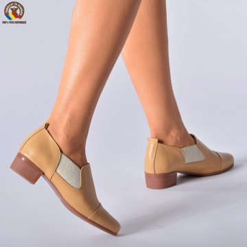 Pantofi Cu Toc Piele Naturala Metin Camel-Need 4 Shoes