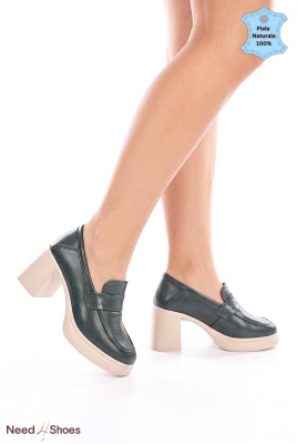 Pantofi Dama Piele Naturala Camino Verzi