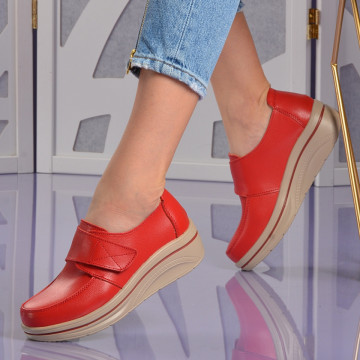 Pantofi Dama Piele Naturala Corso 2 Red