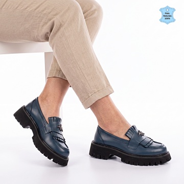 Pantofi Dama Piele Naturala Elyf Navy