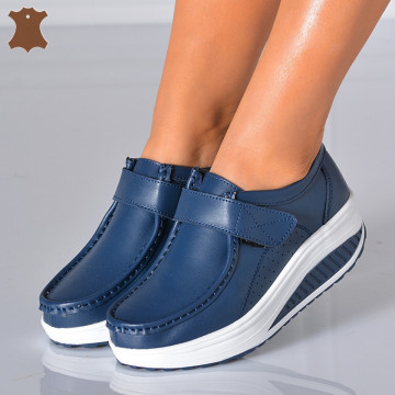 Pantofi Dama Piele Naturala Zena 6 Navy- Need 4 Shoes