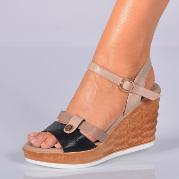 Sandale Cu Platforma Irida Negre
