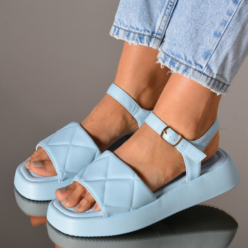 Sandale Cu Platforma Natasha Albastre- Need 4 Shoes