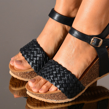 Sandale Cu Platforma Nicasia Negre- Need 4 Shoes
