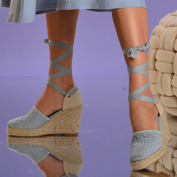 Sandale cu platforma Sasha Albastre- Need 4 Shoes