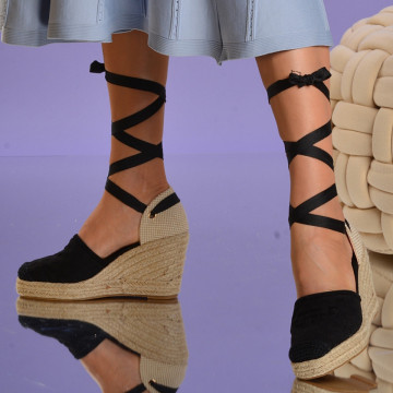 Sandale cu platforma Sasha Negre - Need 4 Shoes