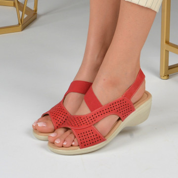 Sandale cu platforma Viviana Rosii- Need 4 Shoes