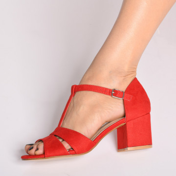 Sandale Dama Cu Toc Beatrice Rosii- Need 4 Shoes