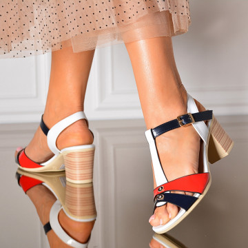 Sandale Dama Cu Toc Iolanda Navy- Need 4 Shoes